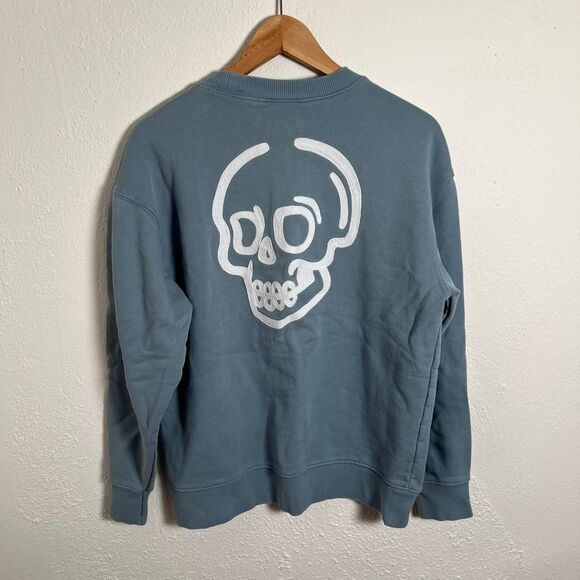 Zara Men's Blue and Grey Sweatshirt - Picture 4 of 4